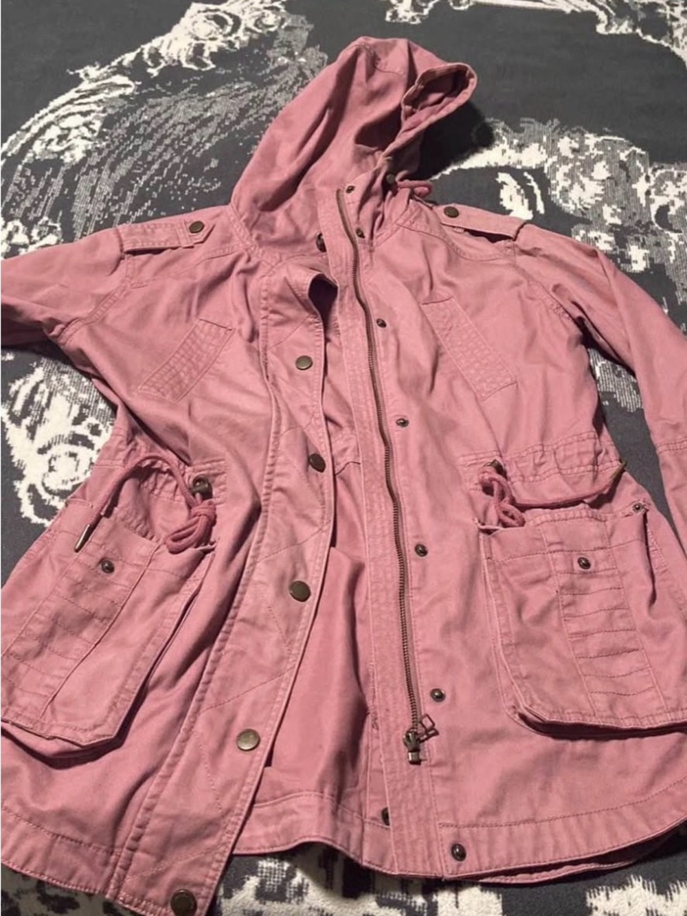 Women's Hooded Utility Jacket - Pink